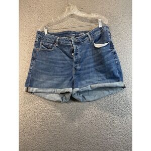 Old Navy Shorts High Rise O.G. Straight Secret Smooth Button Up Cuffed Shorts 18